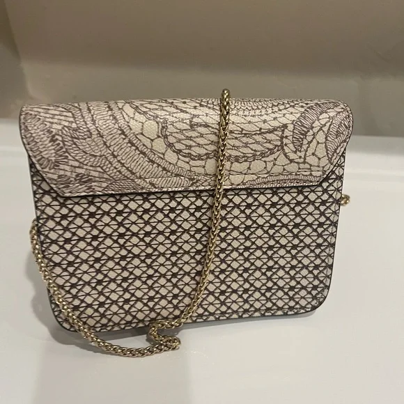 FURLA METRÓPOLIS PRINTED LEATHER‎ Cream shoulder bag